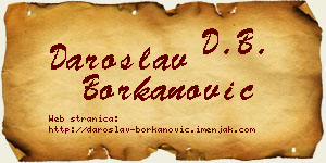 Daroslav Borkanović vizit kartica